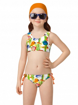 Детский купальник,  GB051303 Lama белый