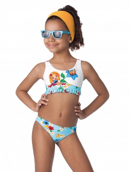 Детский купальник,  GB091305 Camellia голубой