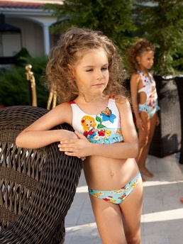 Детский купальник,  GB091305 Camellia голубой