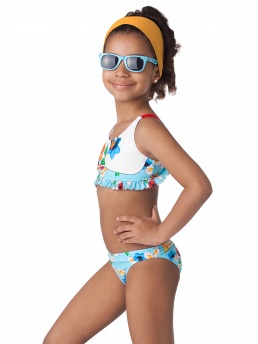 Детский купальник,  GB091305 Camellia голубой