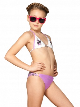 Купальник для девочек (бюст, плавки, юбка),  GBZ041404 Superstar белый