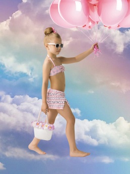 Купальник детский Vanilla (топ, плавки, юбка),  GBZ051507 Vanilla 