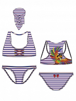 Детский купальник (топ, плавки, юбка),  GBZ081205 Armador 