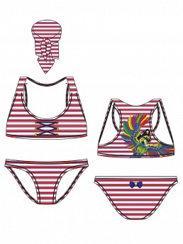 Детский купальник (топ, плавки, юбка),  GBZ081205 Armador 