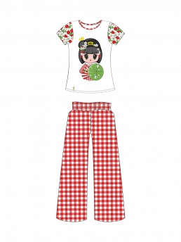 Футболка с брюками Carina,  GHC021509 AF Carina красный