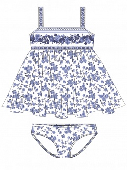 Туника с плавками Sheila,  GPQ011504 AF Sheila голубой