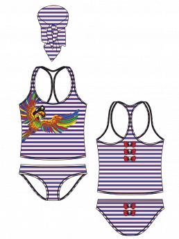 Детский купальник (майка, плавки, юбка),  GPTZ081206 Goleta 