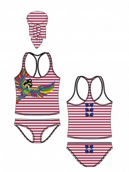 Детский купальник (майка, плавки, юбка),  GPTZ081206 Goleta 