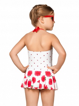 Купальник для девочек слитный,  GS021402 Austro белый