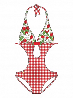 Купальник детский Claire,  GS021508 AF Claire красный