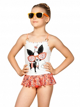 Купальник для девочек слитный,  GS041401 Loveis белый