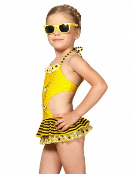 Купальник-трикини для девочек,  GS051411 Flowery жёлтый
