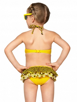Купальник-трикини для девочек,  GS051411 Flowery жёлтый