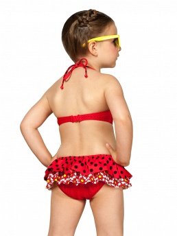 Купальник-трикини для девочек,  GS051412 Dotty красный