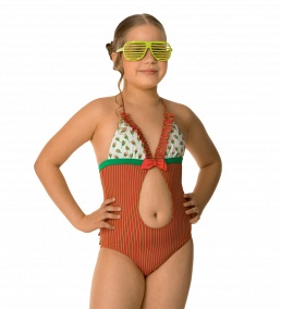 Купальник детский,  GS101006 Edit зелёный