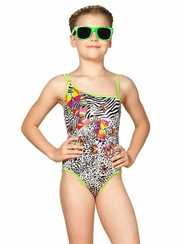 Купальник для девочек слитный,  GS131401 Ines белый