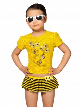 Футболка для девочек,  GTF051413 Murmur жёлтый