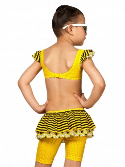 Купальник для девочек (топ, шорты),  GX051409 Farina жёлтый
