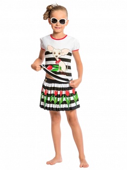 Футболка с юбкой Linn,  GY011708 AF Linn разноцветный
