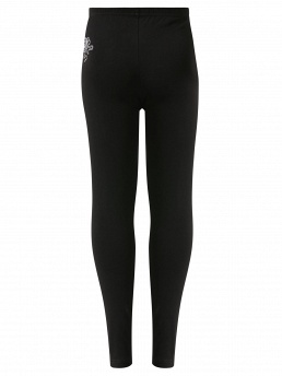 Лосины, LDS011601B, хлопок, чёрный,  LDS011601B чёрный