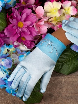 Перчатки для девочек, Perlitta PACG011324, голубой,  PACG011324 голубой
