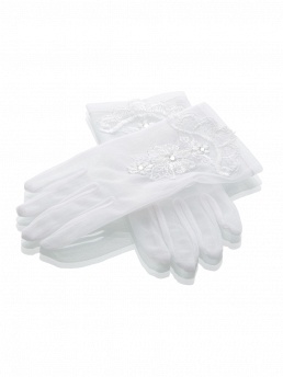 Перчатки для девочек, Perlitta PACG011404, белый,  PACG011404 белый