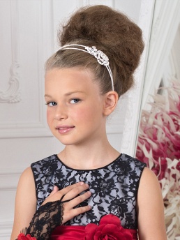 Ободок, Perlitta PACO041402, чёрно-белый,  PACO041402 белый