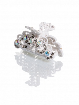 Заколка-крабик, Perlitta PACP041428, белый,  PACP041428 белый