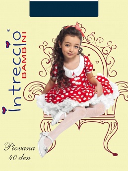 Колготки детские, Intreccio Bambini PIOVANA 40, blu scuro,  PIOVANA 40 синий