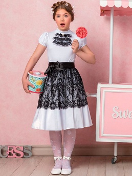 Топ с юбкой, Perlitta PRGk061615А, white,  PRGk061615А белый