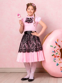 Топ с юбкой, Perlitta PRGk061615В, pink,  PRGk061615В розовый