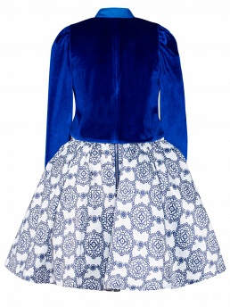 Топ с жакетом и юбка, Perlitta PRGt051604, royal blue/white,  PRGt051604 синий