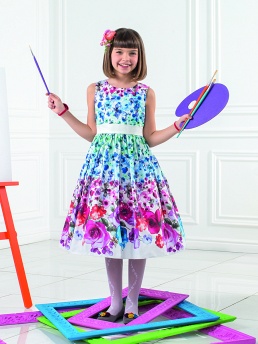 Платье для девочек, Perlitta PSA021501, мультиколор,  PSA021501 разноцветный