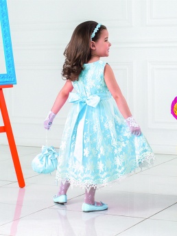 Платье для девочек, Perlitta PSA031501, нежно-голубой,  PSA031501 голубой
