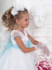 Платье праздничное для девочек,  PSA041401 белый