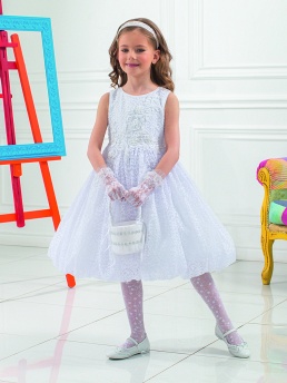 Платье для девочек, Perlitta PSA041501, белый,  PSA041501 белый