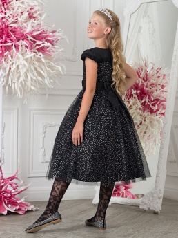 Платье праздничное для девочек,  PSA051402 чёрный