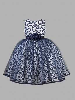Платье для девочек, Perlitta PSA071501, тёмно-синий,  PSA071501 синий