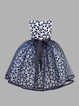 Платье для девочек, Perlitta PSA071501, тёмно-синий,  PSA071501 синий