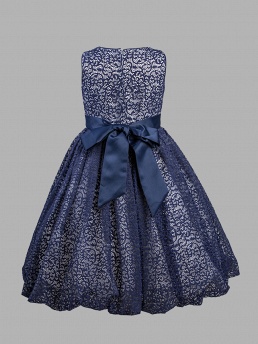 Платье для девочек, Perlitta PSA071502, тёмно-синий,  PSA071502 синий