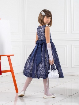 Платье для девочек, Perlitta PSA071502, тёмно-синий,  PSA071502 синий