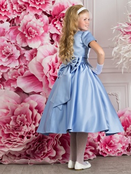 Платье праздничное детское с болеро,  PSAK051403 голубой