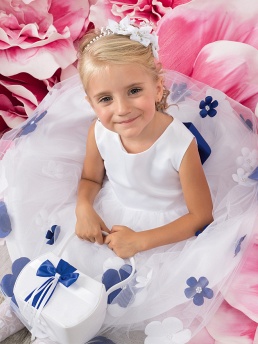 Платье праздничное детское с болеро,  PSAK071403 белый
