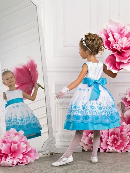Платье праздничное детское с болеро,  PSAK081402 белый