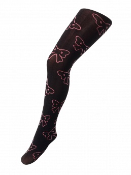 Колготки подростковые, Franzoni Ribbon, nero/cherry,  Ribbon чёрный