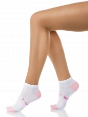 Носки, Charmante SCHUS-1213A, белый/розовый,  SCHUS-1213A белый