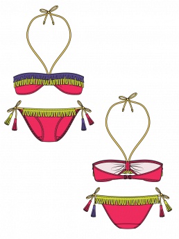 Купальник детский,  YPGB071205 Ilare красный