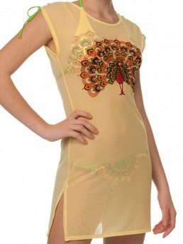 Платье пляжное подростковое,  YPQ021115 Radgi бежевый