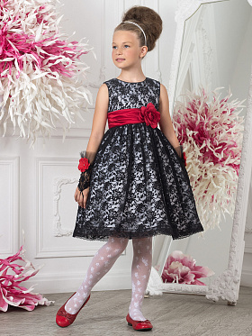 Платье праздничное детское,  PSA081403 чёрный