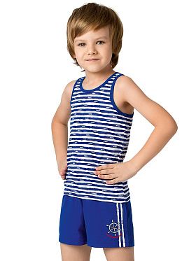 Майка-борцовка с шортами,  BXP451310 синий